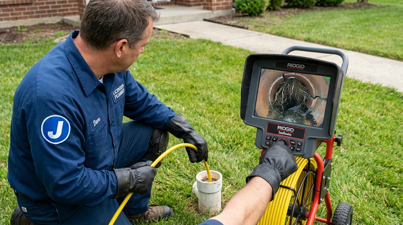 Sewer camera inspection being performed by Johns Plumbing LLC in Ocala
