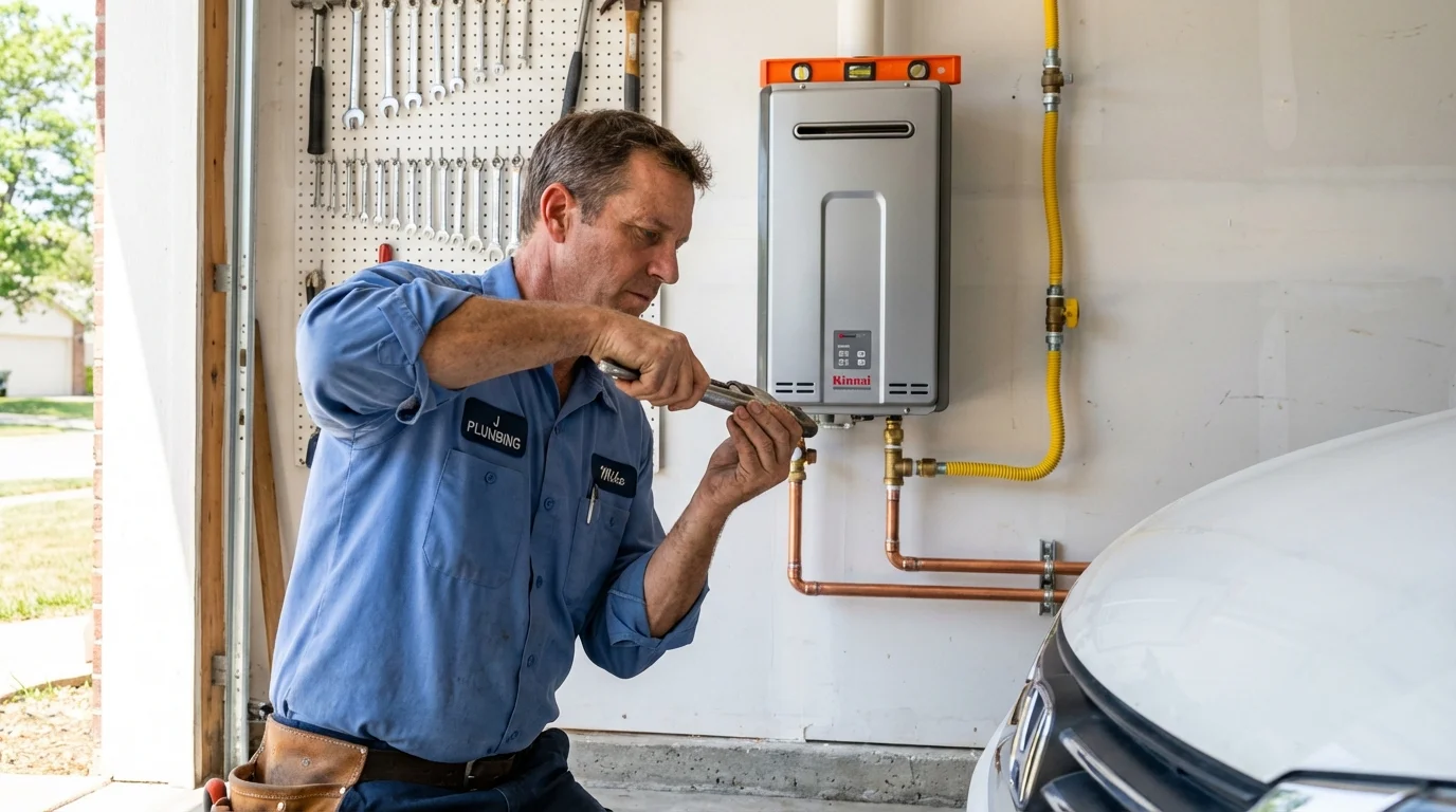 Tankless water heater installation by a Johns Plumbing LLC plumber in Ocala